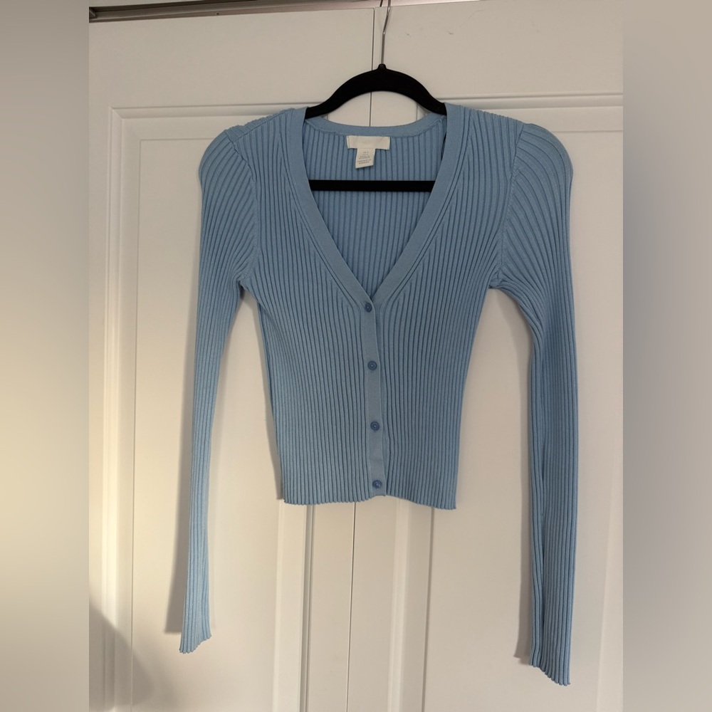 H&M Slim Fit Ribbed Cardigan